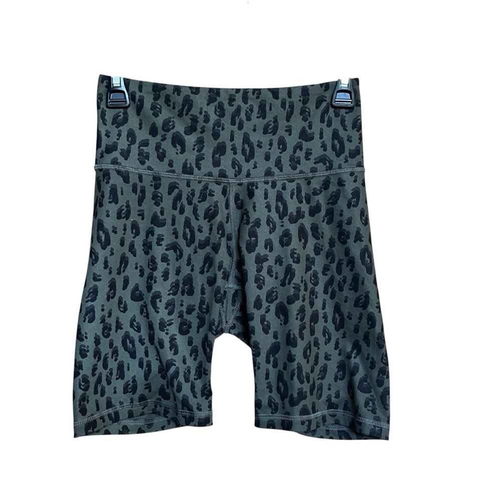 Old Navy Green Leopard Print Biker Athletic Shorts size small